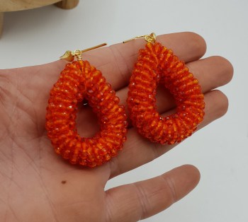 glassberry earrings oorbellen braam lot oranje kleur _1